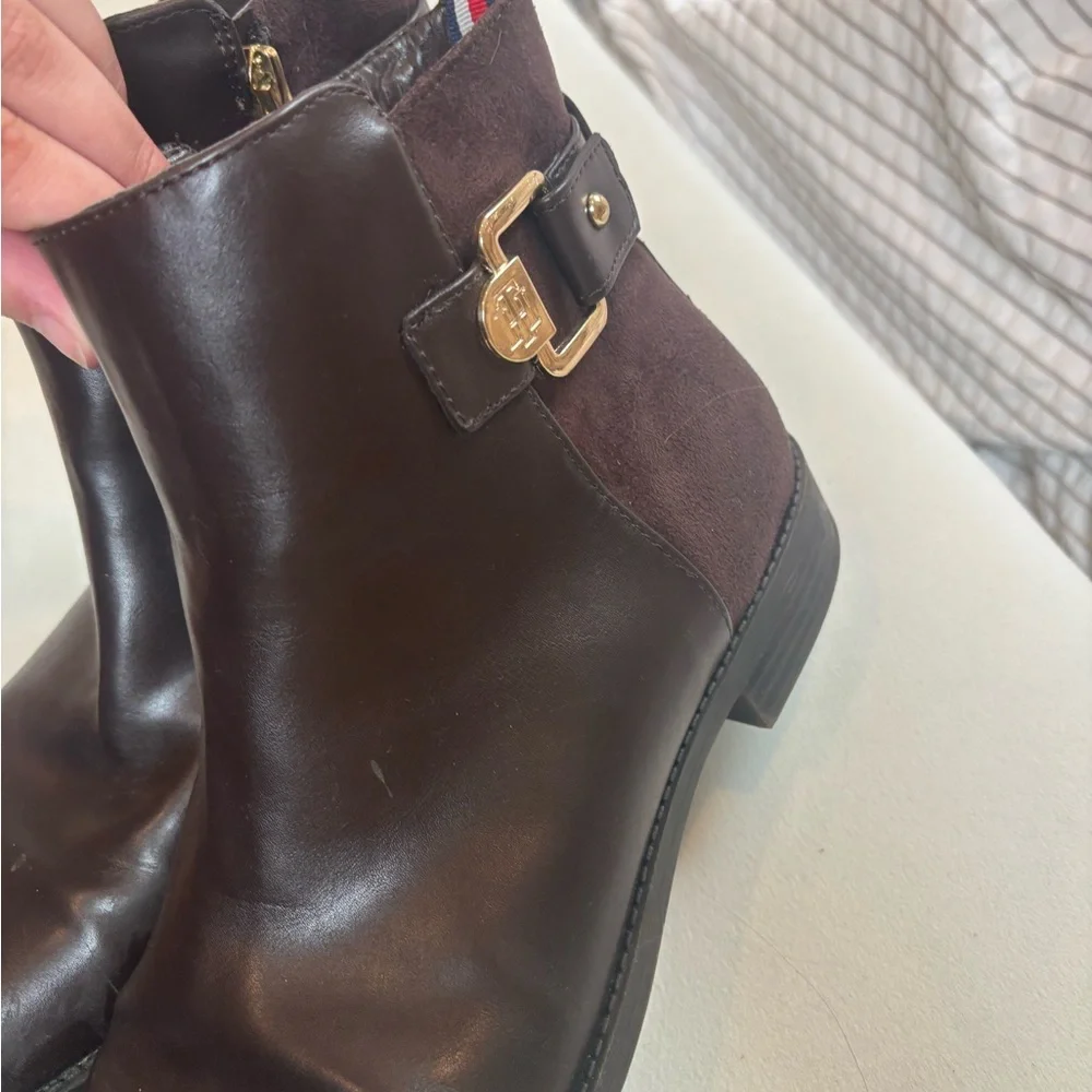 Tommy Hilfiger Brown Leather Boots